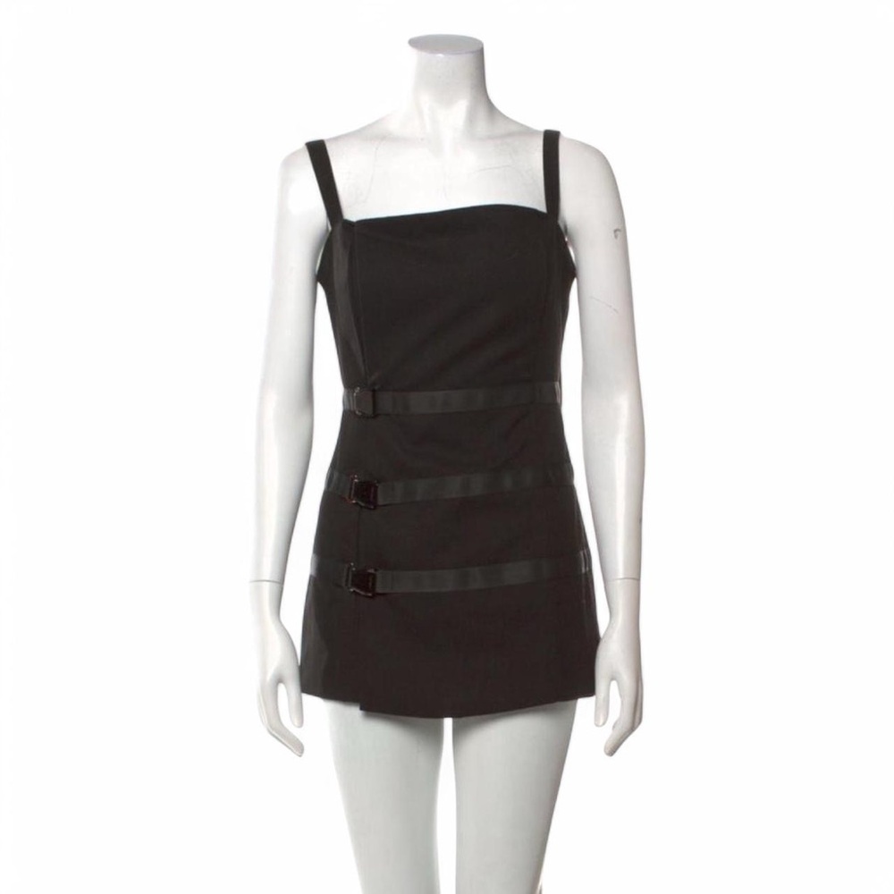 Danielle Guizio Black Buckle Dress